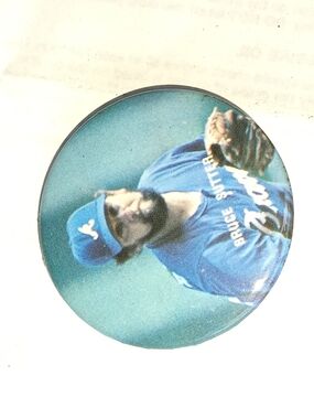 Vintage 70s 80s Atkanta Braves Bruce Sutter Baseball Player Pin New Old Stock